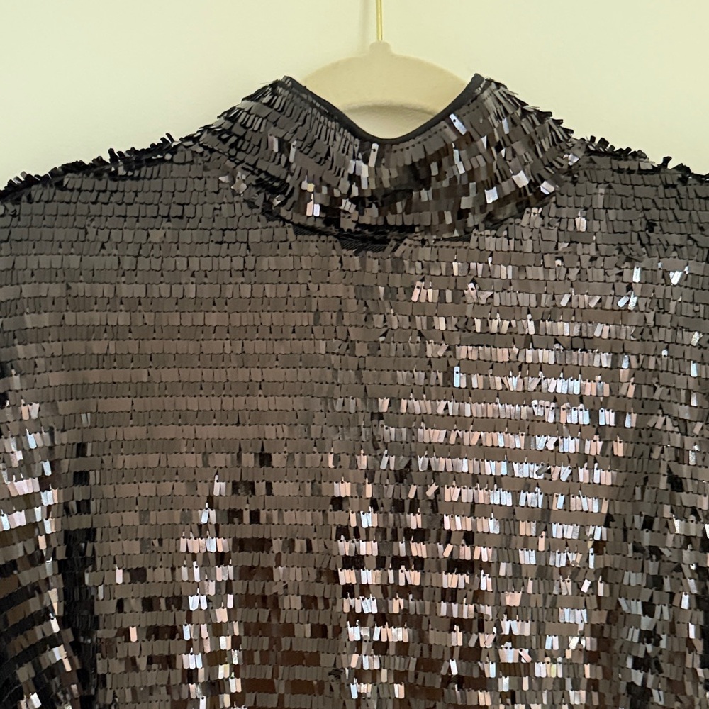 Who What Wear Black Sequin Dress - Picture 2 of 8
